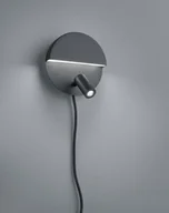 Lampy ścienne - Trio Kinket LAMPA ścienna MARIO 222370232 okrągła OPRAWA regulowana LED 8,3W minimalistyczna tuba czarna - miniaturka - grafika 1