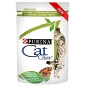 Mokra karma dla kotów - CAT CHOW Sterilised Karma z jagnięciną i zieloną fasolką w sosie 85g - miniaturka - grafika 1