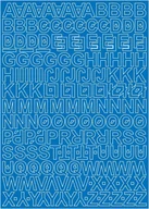 Zestawy piśmiennicze - Litery Samoprzylepne 2Cm Niebieskie Mat Arkusz 225 Znaków - miniaturka - grafika 1