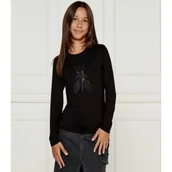 Bluzy dla dziewczynek - Patrizia Pepe Bluzka | Regular Fit - miniaturka - grafika 1