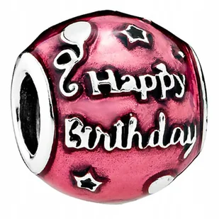 Charms Urodziny Happy Birthday srebro 925 - Wisiorki - miniaturka - grafika 1