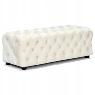 Zabawki zręcznościowe - Kremowa pikowana pufa siedzisko ławka gigant 125cm - miniaturka - grafika 1