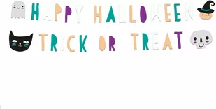 Baner Happy Halloween Trick or treat - 150 x 14 cm - 2 szt. - Halloween - miniaturka - grafika 1