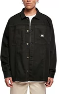 Koszule męskie - Southpole Męska koszula z bawełny, koszula dżinsowa Southpole z naszywką z logo dla mężczyzn, męska bawełniana koszula oversized denim, dostępna w kolorze czarnym, rozmiary S - XXL, czarny, L - miniaturka - grafika 1