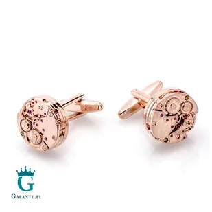 Galante Okrągłe spinki do mankietów Mechanizm Zegara AJA1033 AJA1033/160 - Spinki do mankietów i krawatów - miniaturka - grafika 1