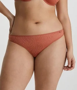 CALVIN KLEIN MAJTKI DAMSKIE STRINGI BRĄZOWE S 2A5F4_B* TIA - Majtki damskie - miniaturka - grafika 1