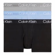 Majtki męskie - CALVIN KLEIN BOKSERKI MĘSKIE MAJTKI TRUNK 3PK CZARNE/SZARE/NIEBIESKIE r.M - miniaturka - grafika 1