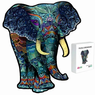 PUZZLE DREWNIANE DLA DZIECI DOROSŁYCH 128 ELEMENTÓW SŁOŃ PREZENT DLA DZIECI - Puzzle PUZZLE DREWNIANE DLA DZIECI DOROSŁYCH 128 ELEMENTÓW SŁOŃ PREZENT DLA DZIECI - Puzzle - miniaturka - grafika 1