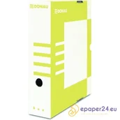 Pojemniki biurowe - PUDŁO ARCHIWIZACYJNE 800 KARTEK KARTONOWE FSC DONAU, ŻÓŁTY - miniaturka - grafika 1