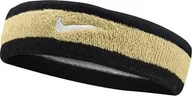 Ozdoby do włosów - Nike Opaska na głowę Nike Swoosh czarno-złota N0001544055OS - miniaturka - grafika 1