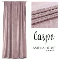 Zasłony - AmeliaHome, Zasłona CASPE, różowy drukowany styl glamour taśma blackout suede shine, 140x250 cm - miniaturka - grafika 1
