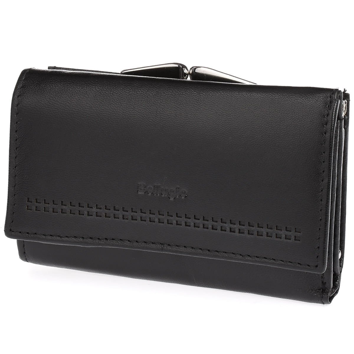 Poręczny portfel damski w wyrazistych kolorach - czarny