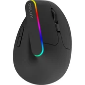 Myszki - pionowa Delux M618C 2.4G 1600DPI RGB (Czarna) - miniaturka - grafika 1