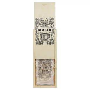 Drewniana skrzynka na butelkę - Bimber | FALA + butelka - Domowy wyrób alkoholu Drewniana skrzynka na butelkę - Bimber | FALA + butelka - Domowy wyrób alkoholu - miniaturka - grafika 1