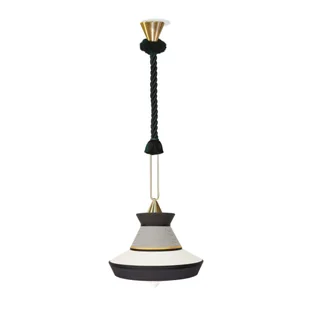 Wisząca lampa Calypso So Guadaloupe w odcieniach bieli, czerni i szarości - Lampy sufitowe - miniaturka - grafika 1