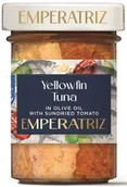 Konserwy i dania rybne - Emperatriz Tuńczyk żółtopłetwy filety msc w oliwie z oliwek z suszonymi pomidorami (słoik) 120 g - żywność - miniaturka - grafika 1