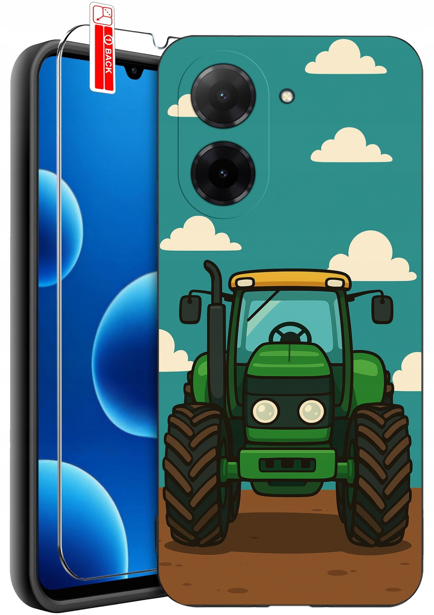 ETUI do Xiaomi Redmi A5 WZORY SILIKONOWE MATT CASE + SZKŁO 9H