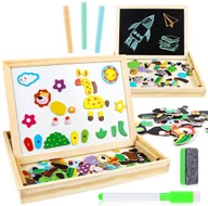 Puzzle - Jognee Magnetyczne Dwustronne Drewniane Puzzle - miniaturka - grafika 1
