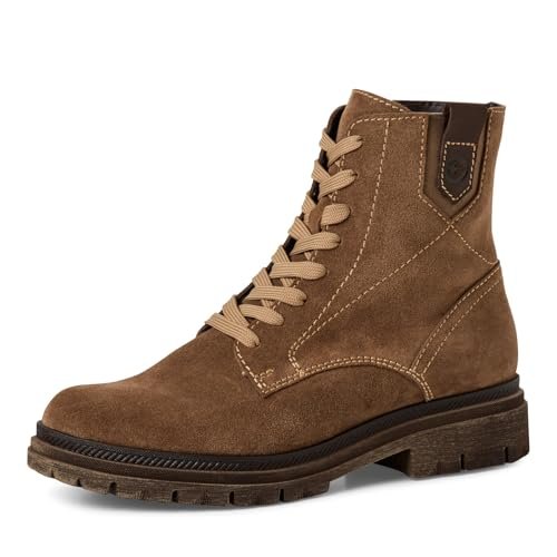 Tamaris Damskie sztyblety Lace Boot Flat 1-25217-45, brązowe, 42 EU, brązowy, 42 EU