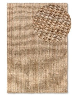 Dywan Jutowy Chodnik Mata Z Juty 60x90cm Naturalny Beżowy Pleciony Boho
