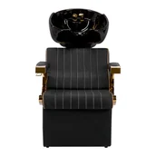 Myjki fryzjerskie - Gabbiano myjnia barberska Marcus złoto czarna - miniaturka - grafika 1