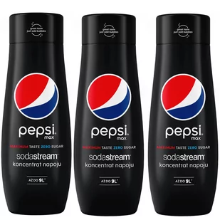 Sodastream Zestaw koncentratów 3 x Pepsi Max 440ml - Syropy i koncentraty owocowe - miniaturka - grafika 1