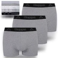 Majtki męskie - KAPPA Bokserki Męskie Szare Bawełna Logo Zestaw 3 sztuki Rozmiar XXL - miniaturka - grafika 1