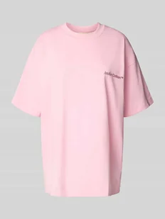 T-shirt o kroju oversized z nadrukiem z logo - Koszulki i topy damskie - miniaturka - grafika 1
