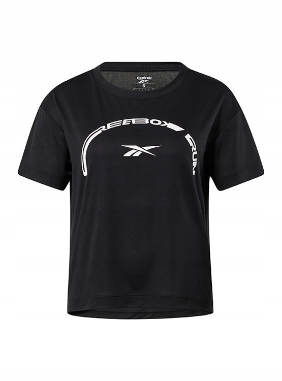 REEBOK - T-SHIRT DAMSKI - RUNNING SW GRAPHIC TEE HA1000 koszulka CZARNA