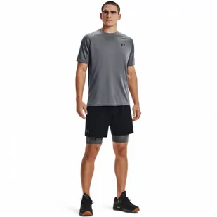 Męskie spodenki treningowe Under Armour HeatGear Pocket Long Shorts - szare - UNDER ARMOUR - Spodnie sportowe męskie - miniaturka - grafika 1