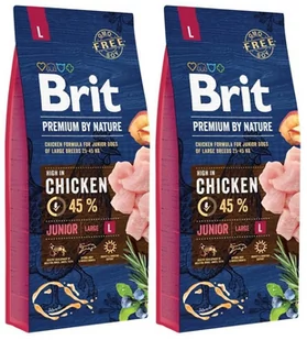 Brit Premium By Nature Junior L 15 kg - Sucha karma dla psów - miniaturka - grafika 1