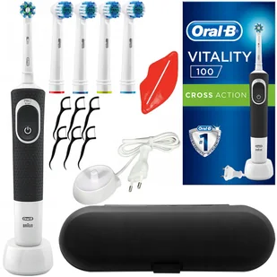 Oral-B Oral-B Vitality 100 czarna + 4 końcówki zamienne - Końcówki do szczoteczek elektrycznych - miniaturka - grafika 1