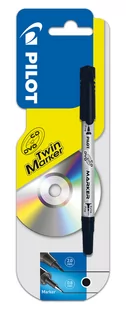 Pilot TWIN CD/DVD MARKER DWUSTRONNY CZARNY PISCTMEFCDBX1 - Przybory szkolne - miniaturka - grafika 1