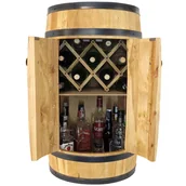 Pozostałe akcesoria barmańskie - Beczka Barek Z Drzwiami, Półką I Rozkładanym Leżakiem Na Butelki - miniaturka - grafika 1
