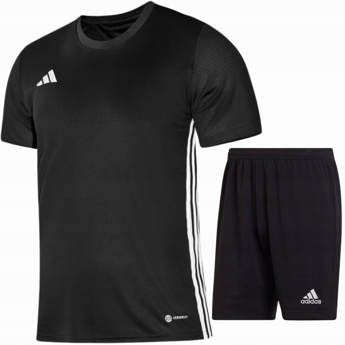 Zestaw Męski Adidas Komplet Czarna Koszulka T-shirt + Spodenki Czarne R. S