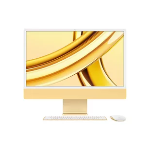 Apple iMac 24" 4,5K Retina M3 8-core CPU + 10-core GPU / 24GB / 2TB SSD / Gigabit Ethernet / Żółty (Yellow) - Zestawy komputerowe - miniaturka - grafika 1
