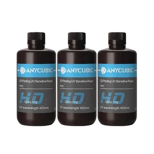 żywica do drukarek 3D, kompatybilna z 405 nm, rozpuszczalna w wodzie żywica ECO, UV HD szara 3 KG - Filamenty i akcesoria do drukarek 3D - miniaturka - grafika 1