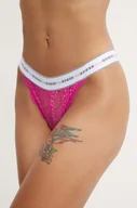 Majtki damskie - Guess figi BELLE kolor różowy z koronki O97E01 KBBT0 - miniaturka - grafika 1