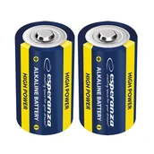 Baterie i akcesoria - Esperanza BATERIE ALKALICZNE LR20 D 2 SZT. - miniaturka - grafika 1