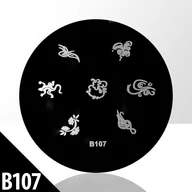 Akcesoria do paznokci - Blaszka Ze Wzorkami Do Stempli Paznokci Xs B 107 - miniaturka - grafika 1