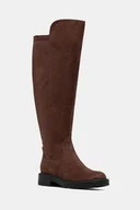 Kozaki damskie - Guess kozaki FYZA2 damskie kolor brązowy na płaskim obcasie FLFF2Z ESU11 - miniaturka - grafika 1