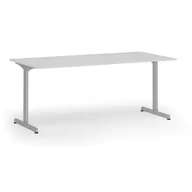 Biurka - Biurko PRIMO BETA, 1800 x 900 mm, podstawa szara, biały - miniaturka - grafika 1