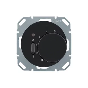 Hager polo Berker R.1 Regulator temperatury pomieszczenia ze stykiem zwiernym czarny, połysk 20302045 20302045 - Regulatory i termostaty - miniaturka - grafika 1