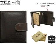 Portfele - Always Wild Elegancki, skórzany portfel męski na zatrzask - Always Wild NoSize - miniaturka - grafika 1