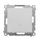 Wyłączniki światła i elektryczne - Wyłącznik schodowy Simon 55 - aluminium mat - miniaturka - grafika 1