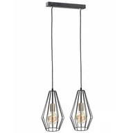 Lampy sufitowe - KET Industrialna LAMPA wisząca metalowa OPRAWA zwis druciak złoty KET432 - miniaturka - grafika 1