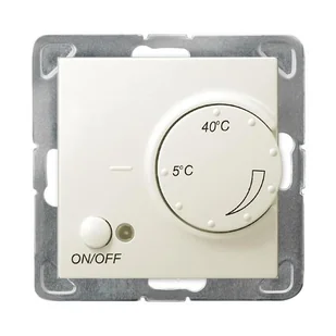 Ospel Regulator temperatury z czujnikiem podłogowym IMPRESJA ecru - Regulatory i termostaty - miniaturka - grafika 1
