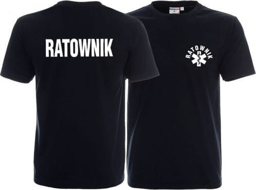 Promostars LPP - Koszulka męska RATOWNIK granatowa