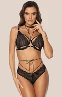 Biustonosze - Biustonosz miękki soft Tie Alice SC-1077, Kolor czarno-beżowy, Rozmiar 100B, Kinga - Intymna - miniaturka - grafika 1