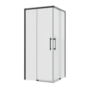 Kabiny prysznicowe - Kabina prysznicowa kwadratowa Remix 90 x 90 x 195 cm czarna Sensea - miniaturka - grafika 1